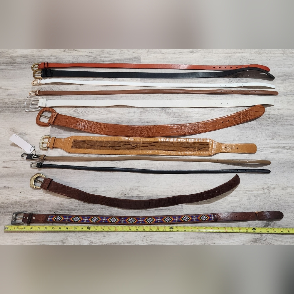 Lot of vintage and new belts